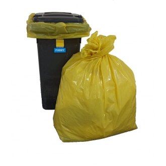 Pytle na plasty 100x120cm/80,&shy; extra velký 240lt. ,&shy; žluté