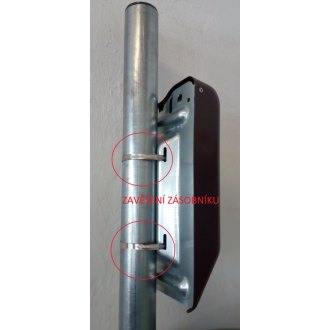 Zásobník na sáčky na psí exkrementy,&shy; kovový,&shy; kombinace barva hnědá+pozink 