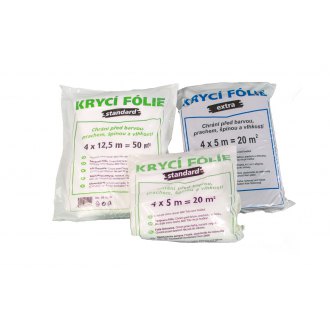 Zakrývací folie transparentní,&shy; 4 x12,&shy;5 m,&shy; tenká