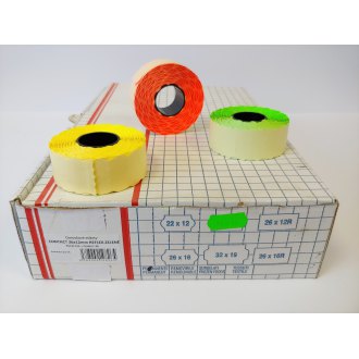 Etikety do kleští COTACT 26 x 12 mm,&shy; signální - 6 roliček 