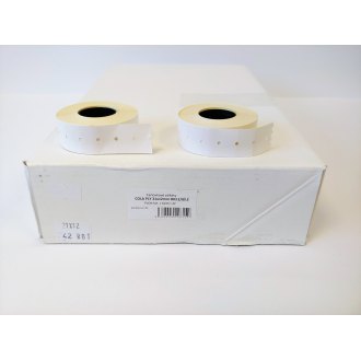 Etikety do kleští COLA-PLY 22 x 12 mm,&shy; bílé - 6 roliček 