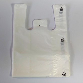 Taška mikrotenová odtrhovací 4kp -  pevná,&shy; bílá,&shy; HDPE,&shy; 100 ks