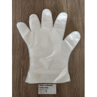 Rukavice mikrotenové pevnější,&shy; přebal po 100 ks