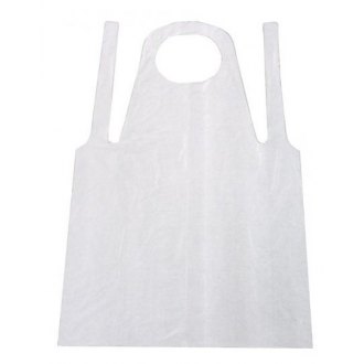 Zástěra PE bílá 75x125cm,&shy; přebal po 100 ks