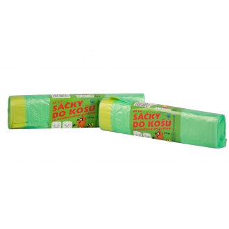 Sáčky do koše 60x75cm/60 lt.,&shy; zatahovací,&shy; zelené,&shy; návin 10 ks